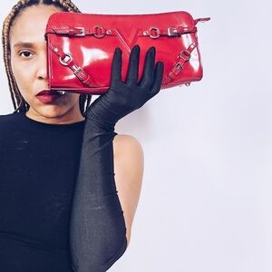 Via Spiga Patent Leather Wristlet